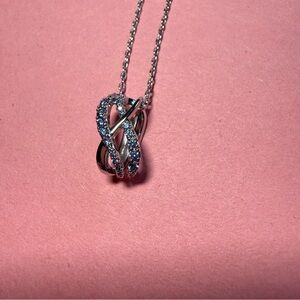 Swarovski Elegant Silver Infinity Pendant Necklace